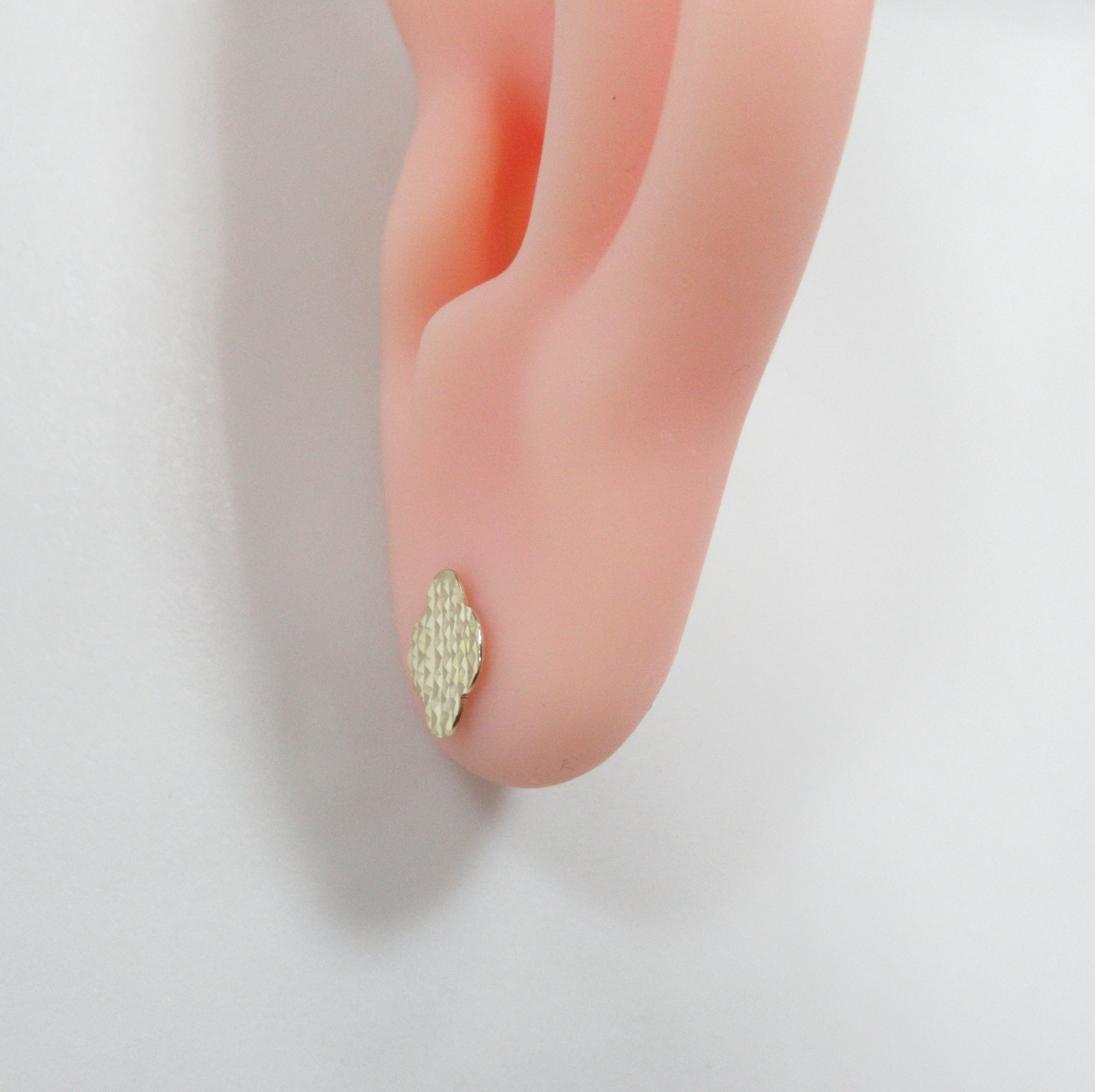 Серьги-пусеты из желтого золота "Клевер"